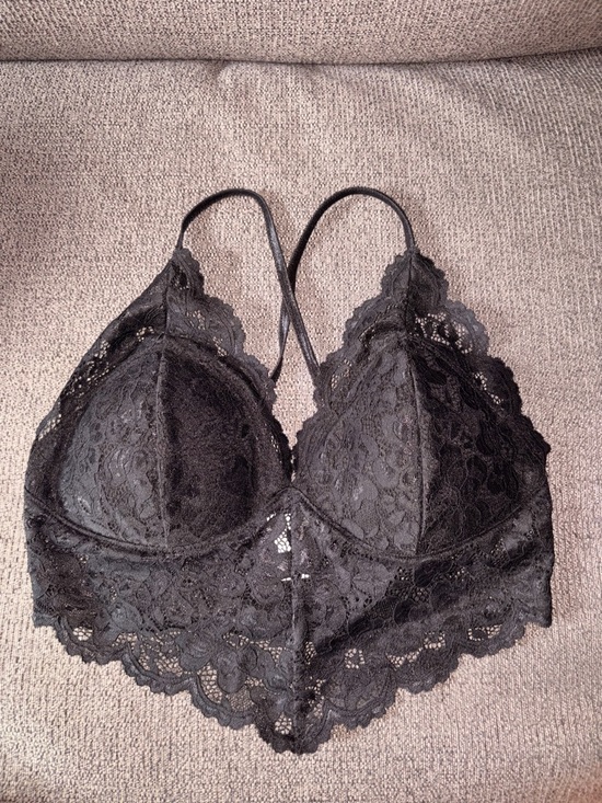 Bozzolo Other - Bozzolo Black Lace Bralette with Scalloped Hem